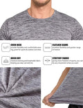 Men's Hiking Performance Fitness Workout Shirt Dark Grey Size L