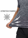 Men's Hiking Performance Fitness Workout Shirt Dark Grey Size L