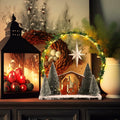 Cinnvoice LED Wooden Nativity Set Christmas Decoration Indoor Tabletop Display