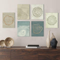Anyzal Tree Ring Canvas Wall Art 6 Panels Gray 8x10 inches