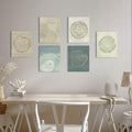 Anyzal Tree Ring Canvas Wall Art 6 Panels Gray 8x10 inches