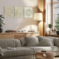Anyzal Tree Ring Canvas Wall Art 6 Panels Gray 8x10 inches