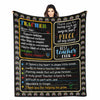 GEIFIN Flannel, Throw Blanket, Teacher Gifts, 60x80 inches, Black, Letter Print