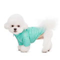 Miaododo Winter Dog Coat Windproof Cotton-Padded High Collar Size L- Black