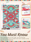 Tioncy 4 Pcs Diamond Painting Kits 11.8x15.8in Mandala Flower Wall Art