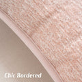 FUTEI Pink Chenille Throw Pillow Covers 22x22 Inch Set of 2 Soft Cozy Edge