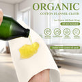 Tingjoo Organic Cotton Flannel Castor Oil Wrap 24 Pcs 15x13 Unbleached