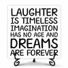 Funny Desk Decor Laughter is Timeless Sign Home Office 5x5 Inches