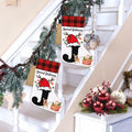 TSUYAWU Letter J Christmas Stocking Holiday Decoration 18x12 Inch