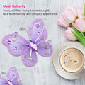 Yosoo Health Gear Wire Mesh Glitter Butterflies 24Pcs Sheer Wedding Decor