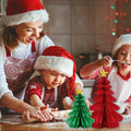 Christmas Tree Honeycomb Paper Pendant Decorations 4 pcs Hanging Ornaments