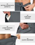 SERAMY Men's Golf Joggers Slim Fit Stretch Pants 5 Pockets Ink Gray Size XXL