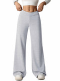 HeSaYep Women's Wide Leg Baggy Sweatpants Y2k Embroidered Stars Grey Size L