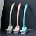 [Like New] Simple Toilet Brush Double Sided Clean Brush with Long Holder Green 1pc