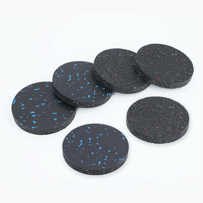 [Like New] U MAX Exercise Equipment Pads Anti Vibration 4.7x0.6in Black 6pc