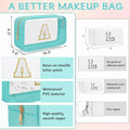 WELIDAY Personalized Initial Letter Makeup Bag V Green