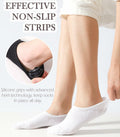 Breslatte No Show Socks Womens Men Soft Cotton Nonslip 6pairs Black Grey White S