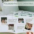 4 in 1 Wedding Guest Book Linen Cover with Pen, Sign Card & Stickers White