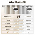 Zeerobee Adjustable Curtain Rod 66-120in Dark Grey Heavy Duty 1 Inch