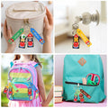 Laghtin Super Bros Keychains 8Pcs Cartoon Movie Character Multicolor