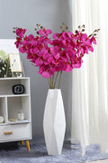 ICBOX 38 Inch Purple Artificial Orchids 6 PCS Faux Velvet Flowers Stem
