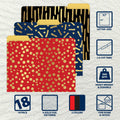 Better Office Decorative File Folders Letter Size 18 Pack Red Black Blue