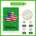 ZAEW St. Patrick's Day Shamrocks Garden Flag 12x18 Inch Green Double Sided