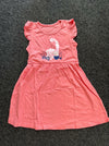Toddler Girl Dinosaur Sundress Short Sleeve Pink Size 5T
