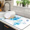 Edeesky Dish Drying Mat Leather Diatomite Kitchen Counter 12x20 Large