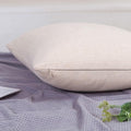 Jepeak Linen Throw Pillow Covers 20x20 Inch Butter Beige 2 Pack