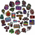 Neon Waterproof Vinyl Stickers Pack 50pcs Multicolor for Laptop Water Bottle