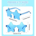 HELYKAKA 10 Pairs Star Shape Rimless Colorful Sunglasses Bulk Party Favors