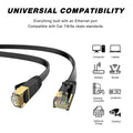 LEKVKM Cat 6 Ethernet Cable 25ft High Speed RJ45 Flat White LAN Cable