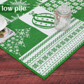 CAREMEE Christmas Area Rug Non-Slip Washable Green 2x3 FT Holiday Decor