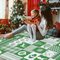 CAREMEE Christmas Area Rug Non-Slip Washable Green 2x3 FT Holiday Decor