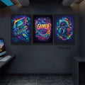 Yolbcdr Gaming Posters Set of 3 Video Game Wall Art 16x24in Unframed