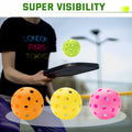 U-pick Pickleball Balls 40 Holes Outdoor Durable High Elasticity 4 Pack Multi