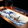 Kanagawa Extended Gaming Mouse Pad Large 31.5x11.8 Inch Non-Slip Rubber