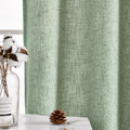 Jinchan Faux Linen Curtains 96” Gray Farmhouse Grommet Light Filtering Set