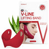 ROWMATE Chin Strap Toning Hydrogel Collagen Mask Hyaluronic Acid Red 10 pcs