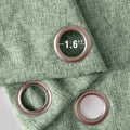 Jinchan Faux Linen Curtains 96” Gray Farmhouse Grommet Light Filtering Set