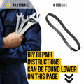 PartsBroz K060653 Micro-V Serpentine Drive Belt Compatible Gates Black