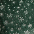 FUTEI Christmas Snowflakes Green Throw Pillow Covers Set of 2 18x18