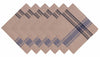 Yourtablecloth Stripe Napkin Set of 6 20x20 Nautical Blue