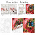ZRIZQ Paint by Number Kit 12x16 Canvas Butterfly Rose Colorful Box
