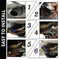 IHOTDER Stainless Steel Car Exhaust Tip 5.5'' Length Bolt-On Bright Silver