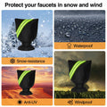 Outdoor Faucet Cover Thickened Waterproof Freeze Protection 8.4x6.8in Black 12pc