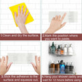 NDWLNYDM 2pc Acrylic Wall Mount Shower Shelves with Adhesive Tape Clear