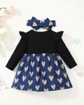 Baby Girl Halloween Dress Ribbed Ruffle Long Sleeve Brown Pumpkin Size 3-6M