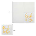 Apriciti Wedding Napkins White Gold Foil Miss to Mrs 50 Pack Disposable